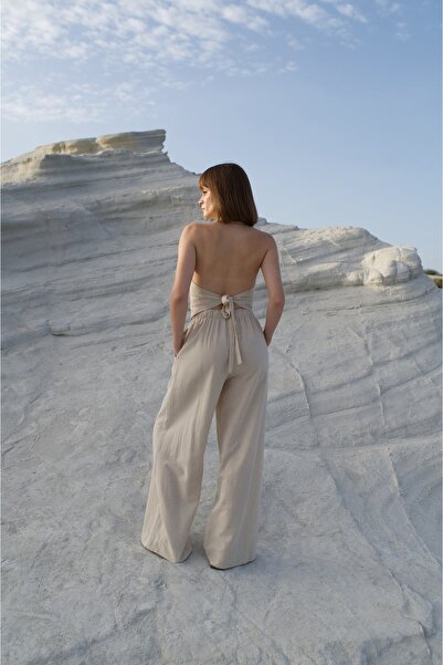 Tfifty Linen Wide Lace Trousers