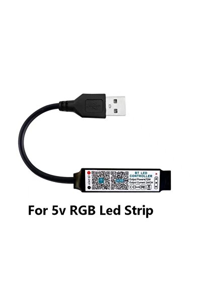 Choice وحدة تحكم صغيرة RGB بمنفذ USB 5 فولت (بدون جهاز تحكم عن بعد) وبلوتوث U...