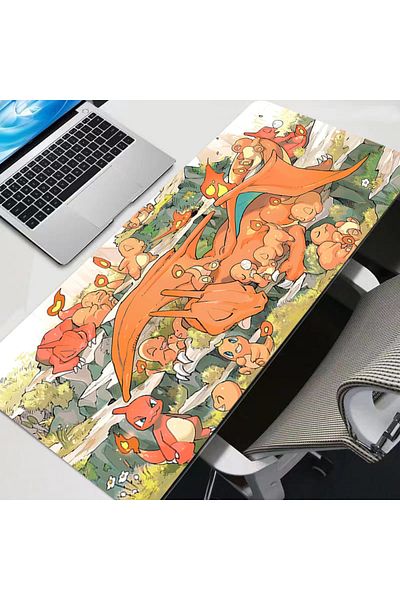 Miniso 600x300x2mm TK-0000006891 Gaming Mouse Pad P-pokemon Charizard Home New HD Pc Mousepad XXL keyboard