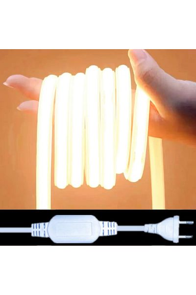 Choice 30 M 3000K-warm white COB LED Strip 220V Switch/Dimmable Power EU Plug 288LEDs/m 3000k 6000k RA90 Ou