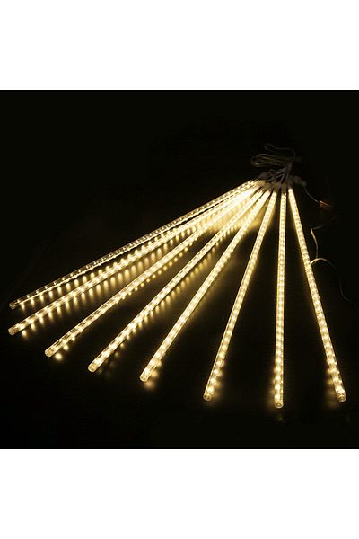 Choice EU Plug 220V 30cm-8 tubes Warm white LED Meteor Shower Rain Lights Waterproof Falling Raindrop Fairy