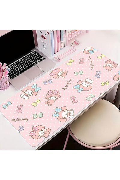 Miniso 600x300x2mm ZY-0000008281 Pink My Melody Anime Mousepad Cartoon Cute Sanrio Large Mouse Pad Keyboard