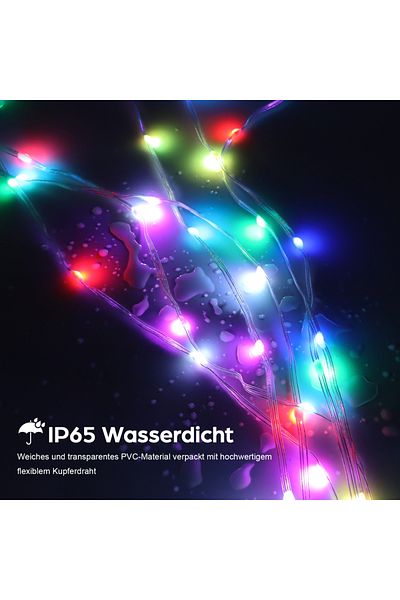 Choice DC-100led-10m 5V USB RGBIC Fairy String Light 25/20/10M Christmas Light With Bluetooth APP and Remot