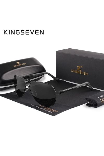 Choice Black Gray KINGSEVEN Fashion Men’s Pilot Sunglasses High Quality Aluminum Luxury Retro High Quality
