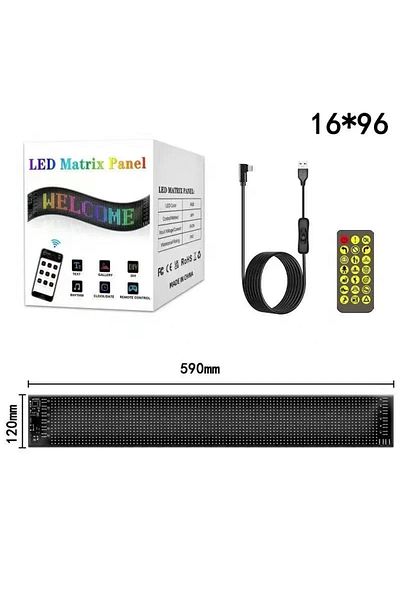 Choice 16x96 LEDs 12x60CM LED AD Display Screen Message Scrolling Sign Board Ultra-thin Soft Flexible Adver