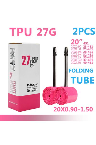 Choice Presta Valve 45mm 20x0.9-1.5 451 2PC RideNow TPU Folding Bike Inner Tube 20" 451 16" 349 18" 355x0.9