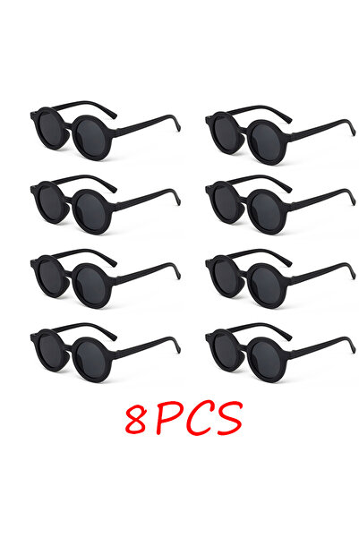 Choice نظارات شمسية للأطفال باللون الأسود، إطار دائري مدمج، نظارات شمسية للأط...