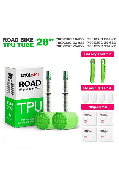 Choice Presta Valve 700c 80mm 18-32C 2pcs with gift CYCLAMI Ultralight Bike TPU Inner Tube 700C 700 X 18 23