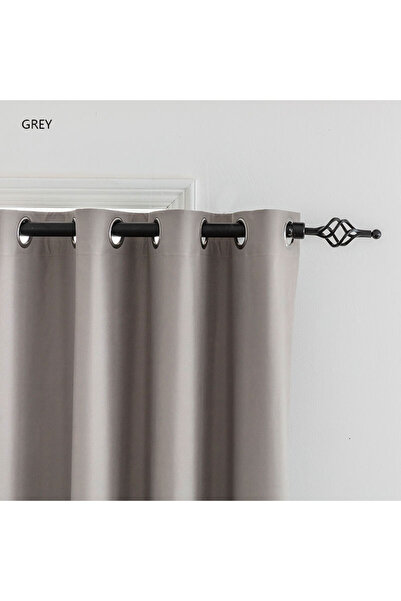 Choice ستائر تعتيم رمادية فاتحة لغرفة النوم، قطعة واحدة، عرض 132 سم × ارتفاع ...