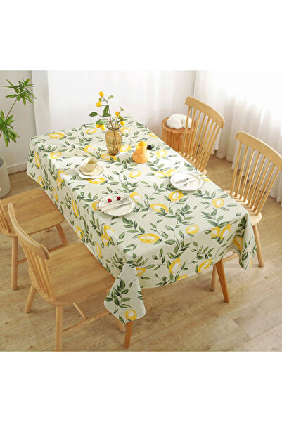 Choice 140x220cm lemon PVC Waterproof and Oil-proof Plastic Tablecloth Bedsid...
