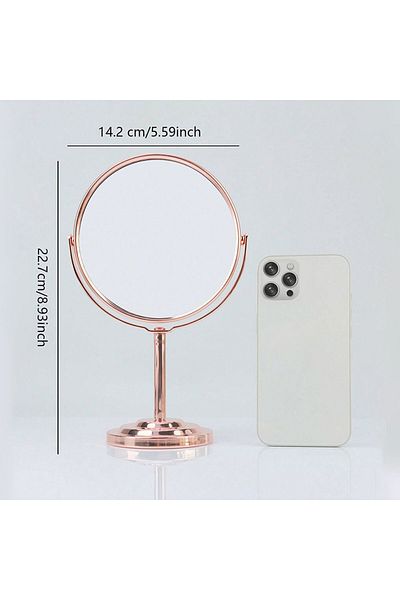 Choice 5in-Rose gold 3/4/5in Double-Side Makeup Mirror With 2X Magnification Clear Reflection And Easy To C