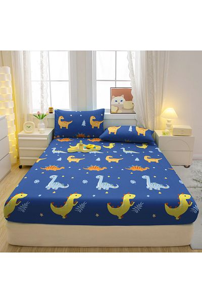 Choice 90x200cm Drumheller 1 Cartoon Fun Animal Printed Matte Fitted Sheet, Bedroom Printed Bed Cover, Bedd