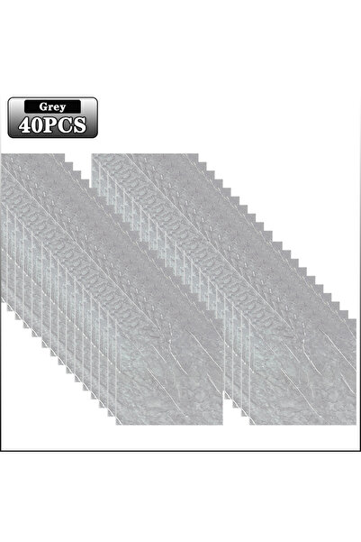 Choice رمادي - 40 قطعة من 10-40 قطعة من ملصقات الأرضيات ذاتية اللصق على شكل رخامي سميكة ومقاومة للتآكل من مادة البولي فينيل كلوريد