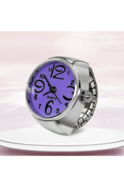 Choice ساعة خاتم أرجوانية جديدة رائجة البيع بتصميم دائري إبداعي مصنوع من سبيك...