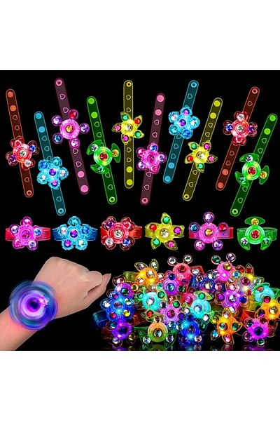 Choice 12PCS 12 Pcs LED Luminous Fidget Spinner Bracelet, Kids Party Favor Gift Bag Filler Luminous Party S