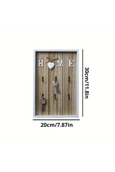 Choice 1pc 1pc Wooden Metal Key Hook Board Home Wall Decoration Living Room E...
