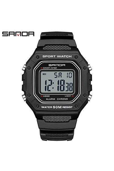 Choice 2156 أسود أبيض SANDA أفضل ماركة G ساعات رياضية للرجال أنيقة مقاومة للص...