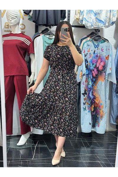 Favv Club V-Necklace Strapy Pattern Viscosse Dress