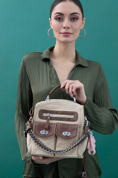 Matthew Cox Canvas Women's Backpack Shoulder and Crossbody Bag