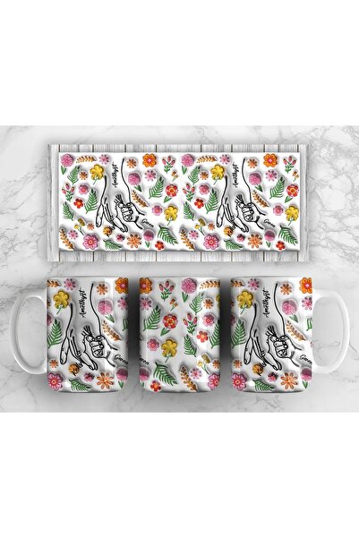 HobiShop Annelere Özel Isim Eklenebilir Anne Ve Çocuk Kupası