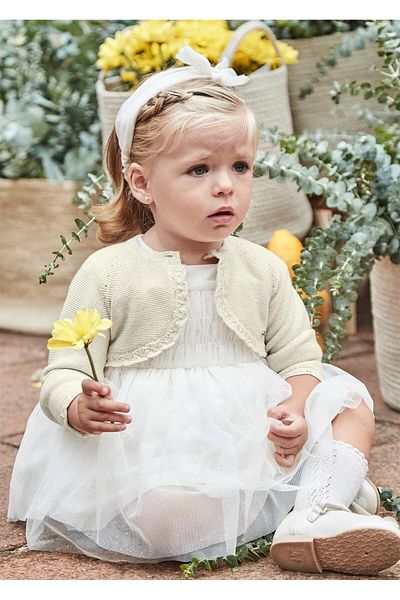 MAYORAL Baby Girl Knitted Bolero Cream 306