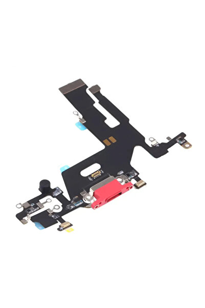 Teknonet iPhone 11 Uyumlu Bordlu Şarj Soketi - Kırmızı