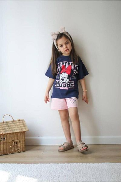 Ral Sport Minnie Girl's Shorts Set Navy Blue