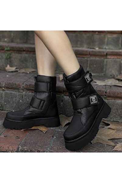 Erbilden Miah Black Skin Snow Boots