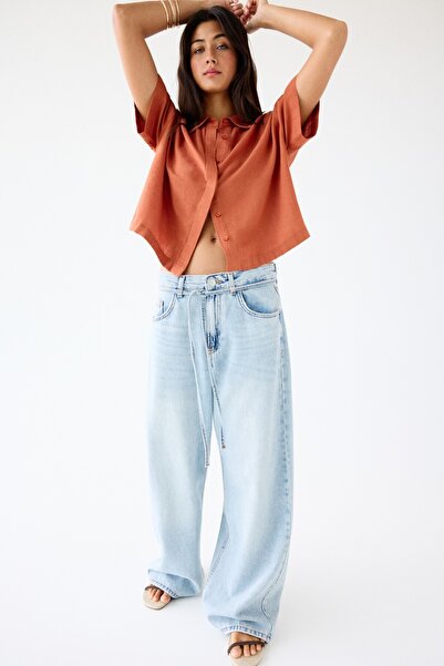Pull & Bear Rustik kısa kollu gömlek