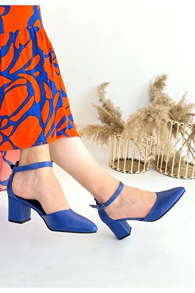 Erbilden Mulen Blue Skin Heeled Shoes