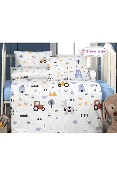 Recos Patterned Baby Duvet Cover Set (Duvet Cover, Sheet, 2 Pillow Sets)