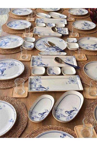 ROSSEV Breakfast Set Grandala 74 Pieces for 12 People
