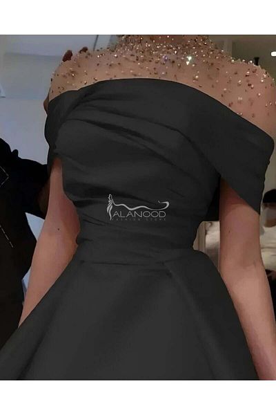 ALANOOD FASHION Elegant and luxurious pearl-studded occasion dress