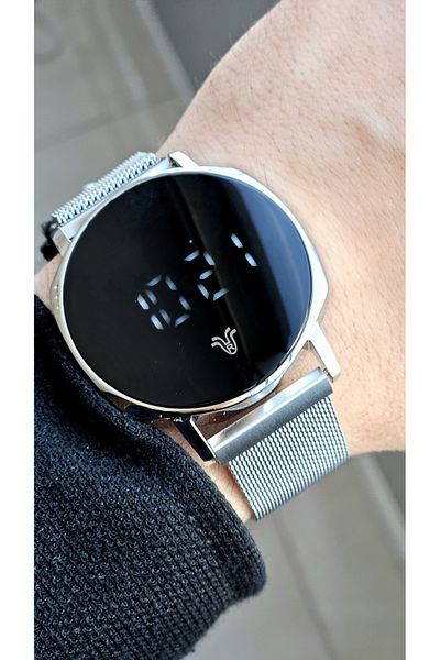 Raymond Rym-1124 Digital Men's Watch - Steel Case and Magnetic Cord - 5 Atm - 2 Years Warranty