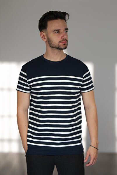 PARAGOOSE Tricou cu maneca scurta RING, model Dungi Pentru Barbati BLEUMARIN