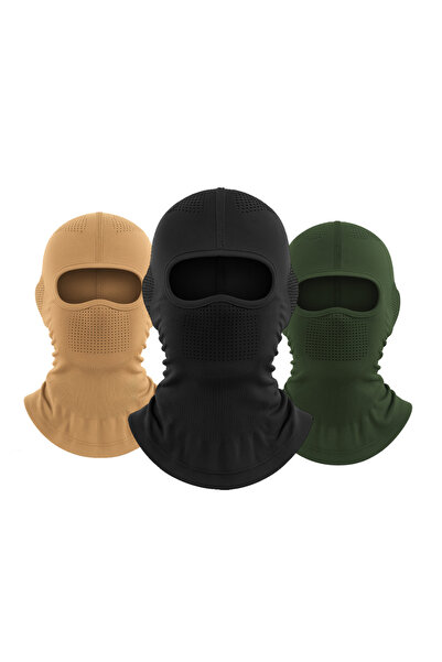 headwear مجموعة من 3 أقنعة بالاكلافا – أسود، بيج، كاكي |   خالي من اللحامات، ...