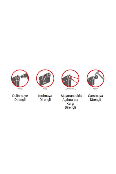 Kale Kilit 164 Cecm Tube Encrypted Latch Cylinder with 5 Keys, 68mm
