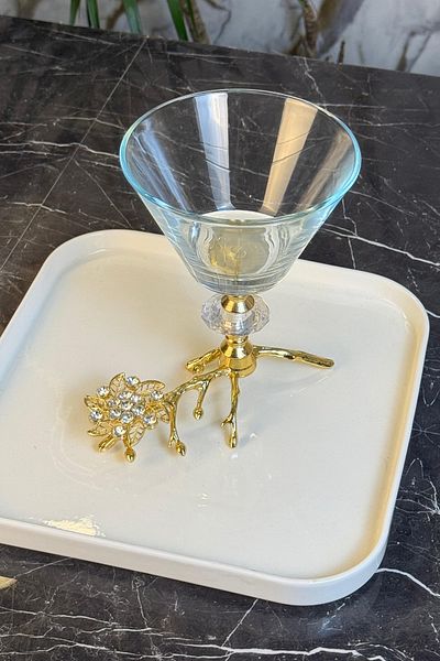 MAY HOME Ice Cream Bowl & Sauce Bowl & Sugar Bowl with Branch Legs (Bron)
