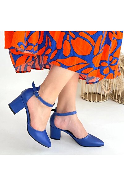 Erbilden Mulen Blue Skin Heeled Shoes