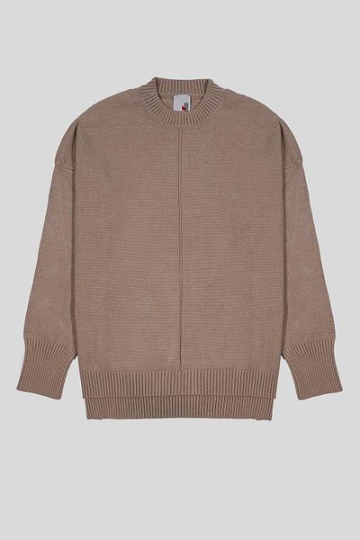 GMG FIRENZE Women's Crew Neck Slit Sweater