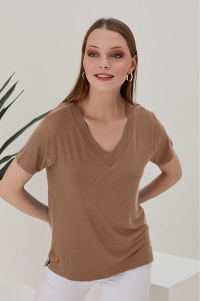 HOFY 1335 Large Size Combed Cotton Blouse