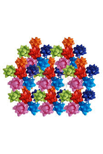 Ta-Fu Global Pachet cadou metalizat colorat, ornamente cu panglică, 100 buc