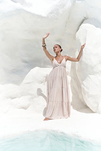 BOHEMAİ Siena Mink Strap Long Dress