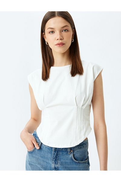 Koton Beige Sleeveless T-Shirt