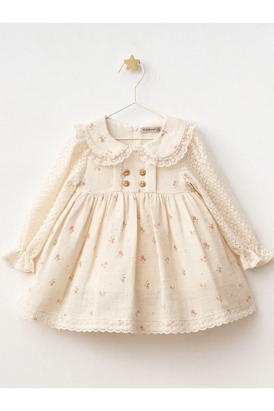 Cherrys Bebek Muslin Tulip Girl's Dress