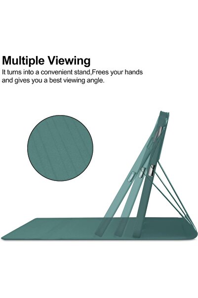 EHZ TEKNOLOJİ Samsung Galaxy Tab S6 Lite Uyumlu Siyah Deri Kapaklı Klavyeli Kılıf