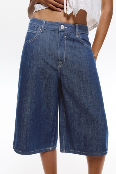 Pull & Bear Düşük bel straight fit jorts