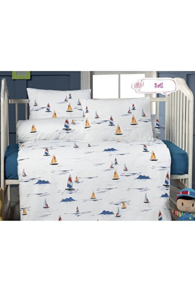 Recos Patterned Baby Duvet Cover Set (Duvet Cover, Sheet, 2 Pillow Sets)