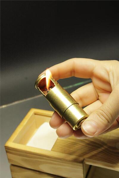 Genel Markalar Promise Benzinli Ve Özel Ahşap Kutulu Silindir Retro Çakmak