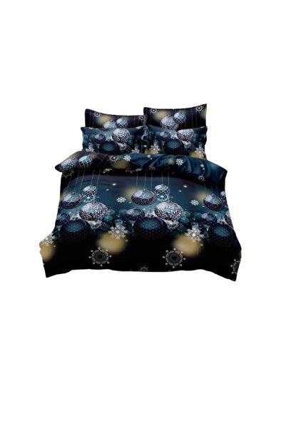 JOJO HOME Jojo Home Finet Bed Linen 1 Person 4 Pieces White-Blue Globes 155x230cm Multicolor